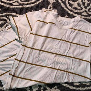 White Striped Long Tee